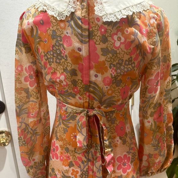 Vintage 1970s Handmade Prairie Dress - Picture 4 of 7